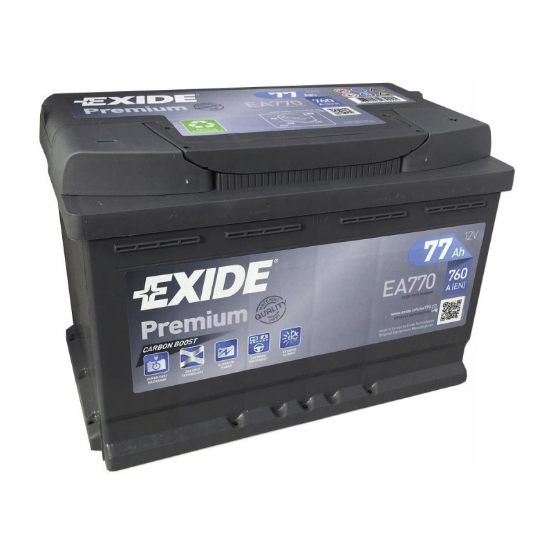 Akumulator Exide Premium 12V 77Ah 760A P+ EA770