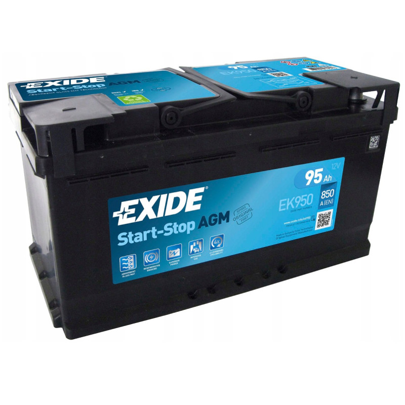 Akumulator Exide AGM 12V 95Ah 850A P+ EK950