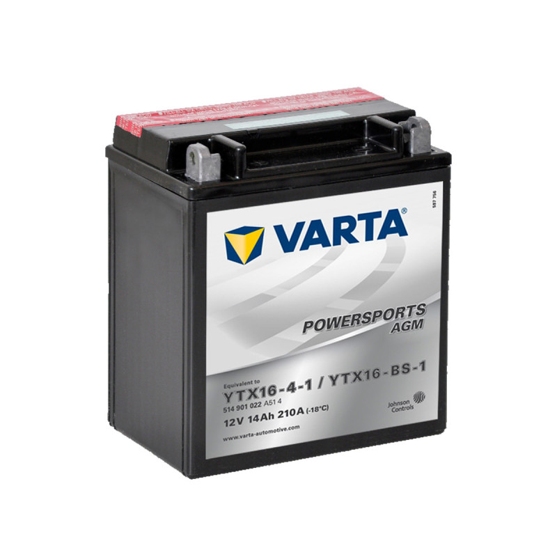 Akumulator Varta Powersports AGM 12V 14Ah 210A L+ YTX16-BS-1 YTX16-4-1