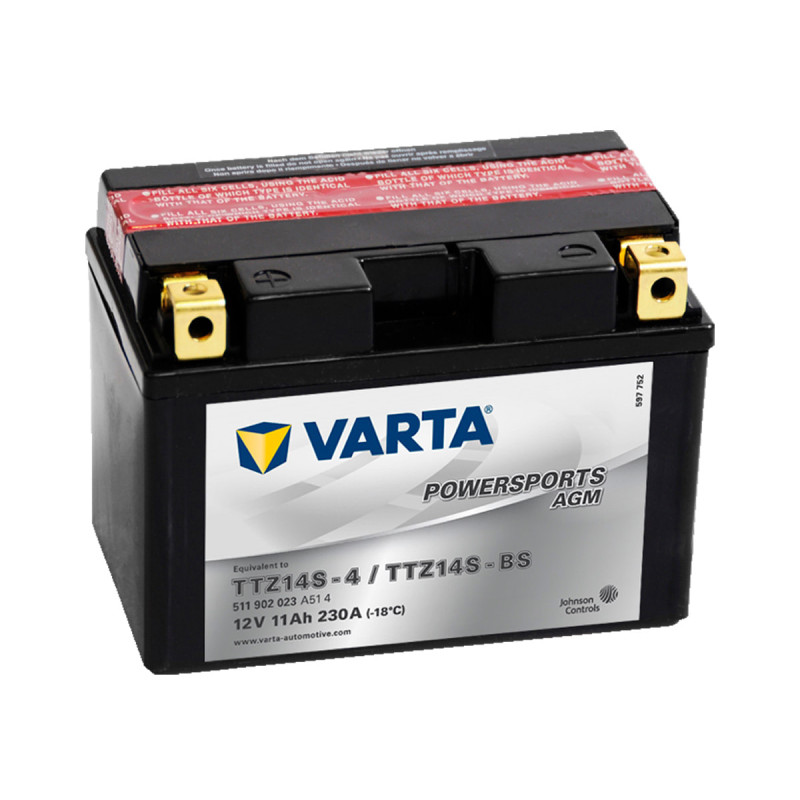 Akumulator Varta Powersports AGM 12V 11Ah 230A L+ TTZ14S-BS TTZ14S-4