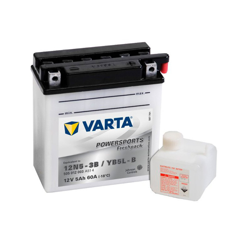 Akumulator Varta Powersports Freshpack 12V 5Ah 60A P+ YB5L-B 12N5-3B