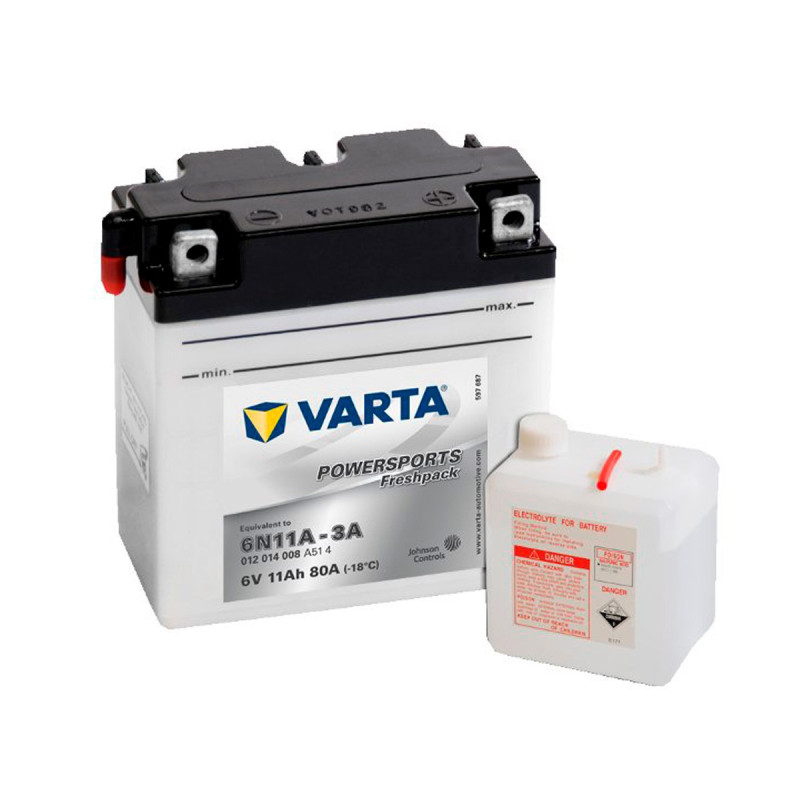 Akumulator Varta Powersports Freshpack 6V 11Ah 80A P+ 6N11A-3A