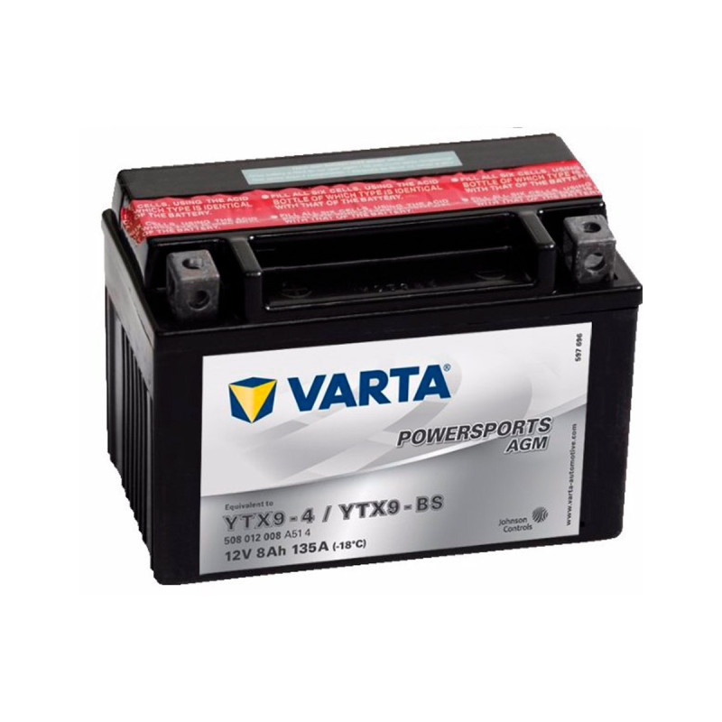 Akumulator Varta Powersports AGM 12V 8Ah 135A L+ YTX9-BS YTX9-4