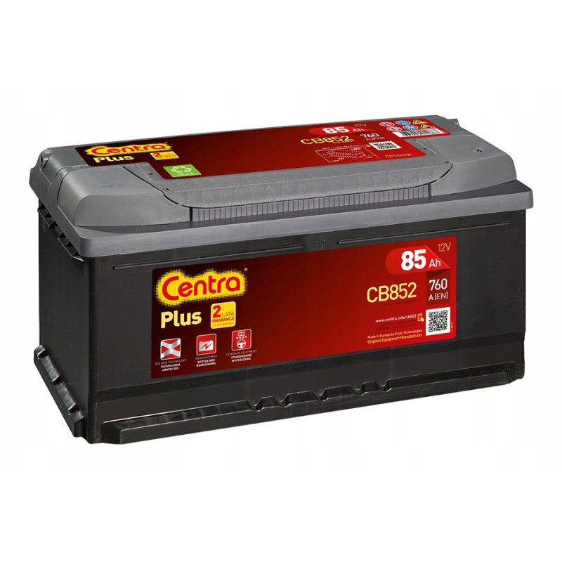 Akumulator Centra Plus 12V 85Ah 760A P+ CB852