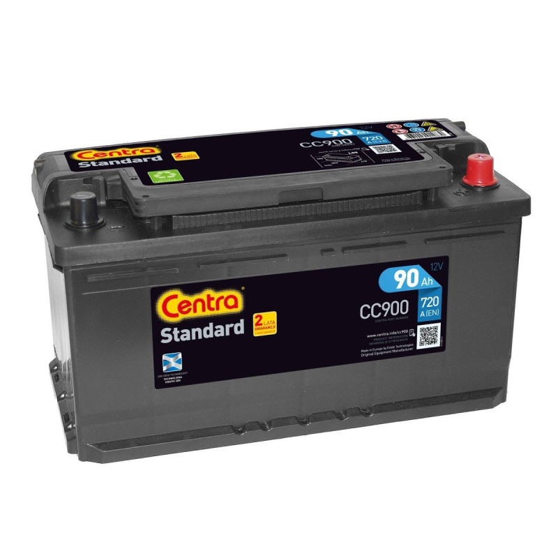 Akumulator Centra Standard 12V 90Ah 720A P+ CC900