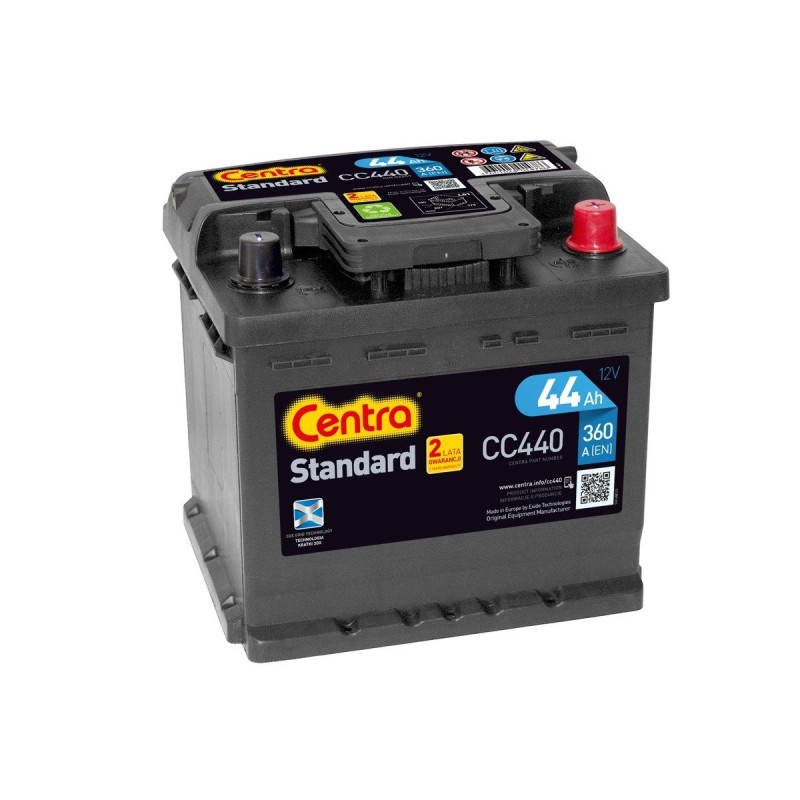 Akumulator Centra Standard 12V 44Ah 360A P+ CC440