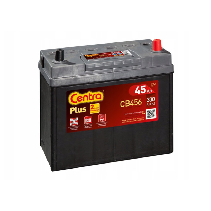 Akumulator Centra Plus 12V 45Ah 330A P+ CB456