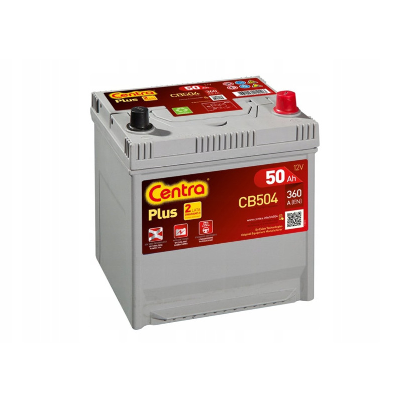 Akumulator Centra Plus 12V 50Ah 360A P+ CB504