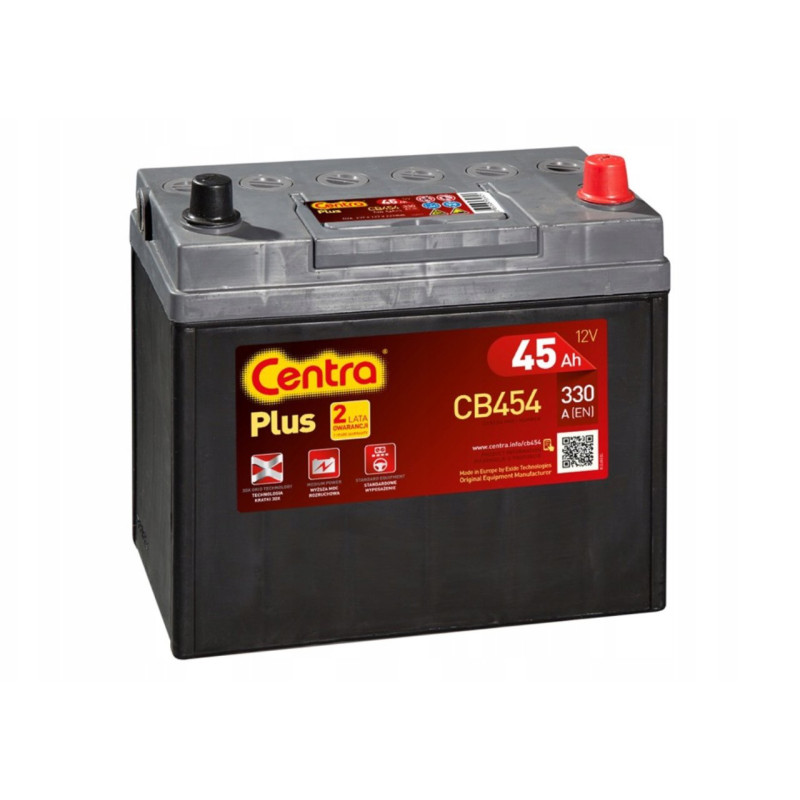 Akumulator Centra Plus 12V 45Ah 330A P+ CB454
