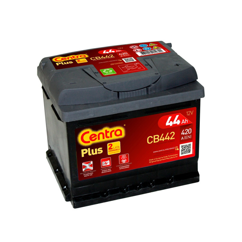 Akumulator Centra Plus 12V 44Ah 420A P+ CB442