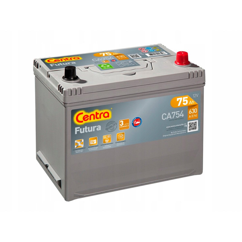 Akumulator Centra Futura 12V 75Ah 630A P+ CA754