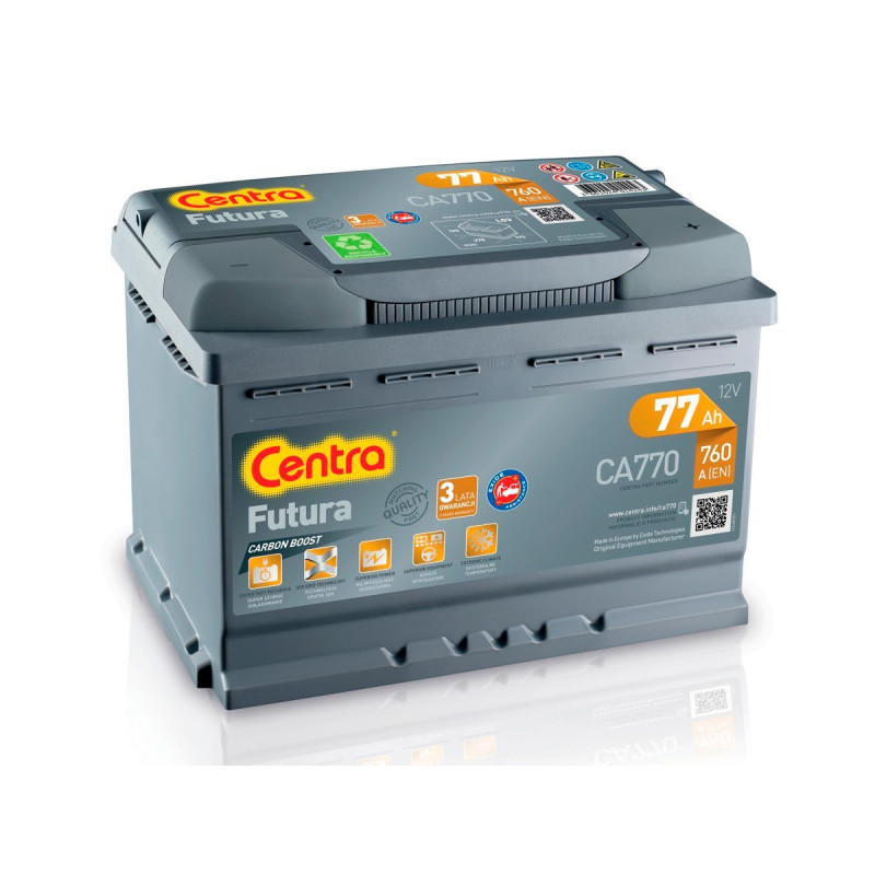 Akumulator Centra Futura 12V 77Ah 760A P+ CA770