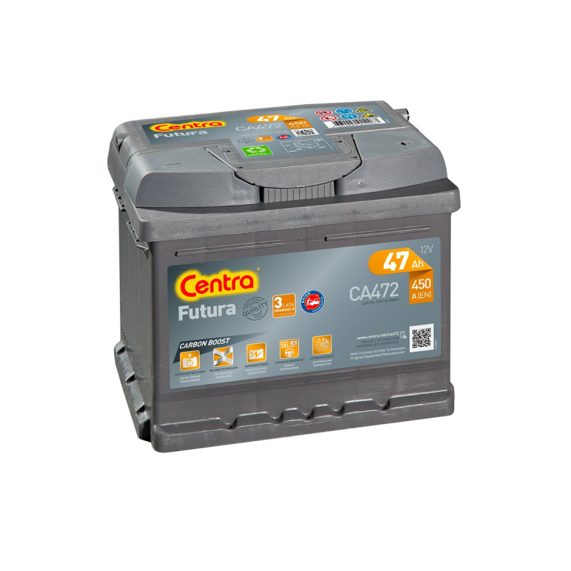 Akumulator Centra Futura 12V 47Ah 450A P+ CA472