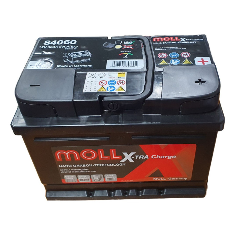 Akumulator MOLL X-TRA Charge 12V 60Ah 600A P+ 84060