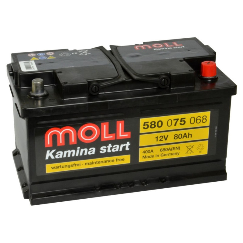 Akumulator Moll Kamina Start 12V 80Ah 680A P+ 58075