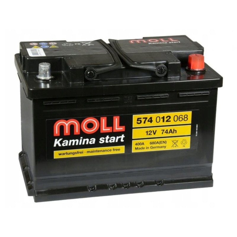 Akumulator Moll Kamina Start 12V 74Ah 680A P+ 57412