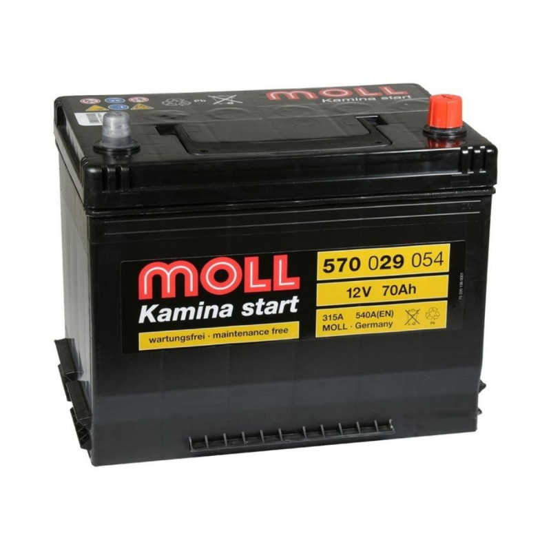 Akumulator Moll Kamina Start 12V 70Ah 540A P+ 57029