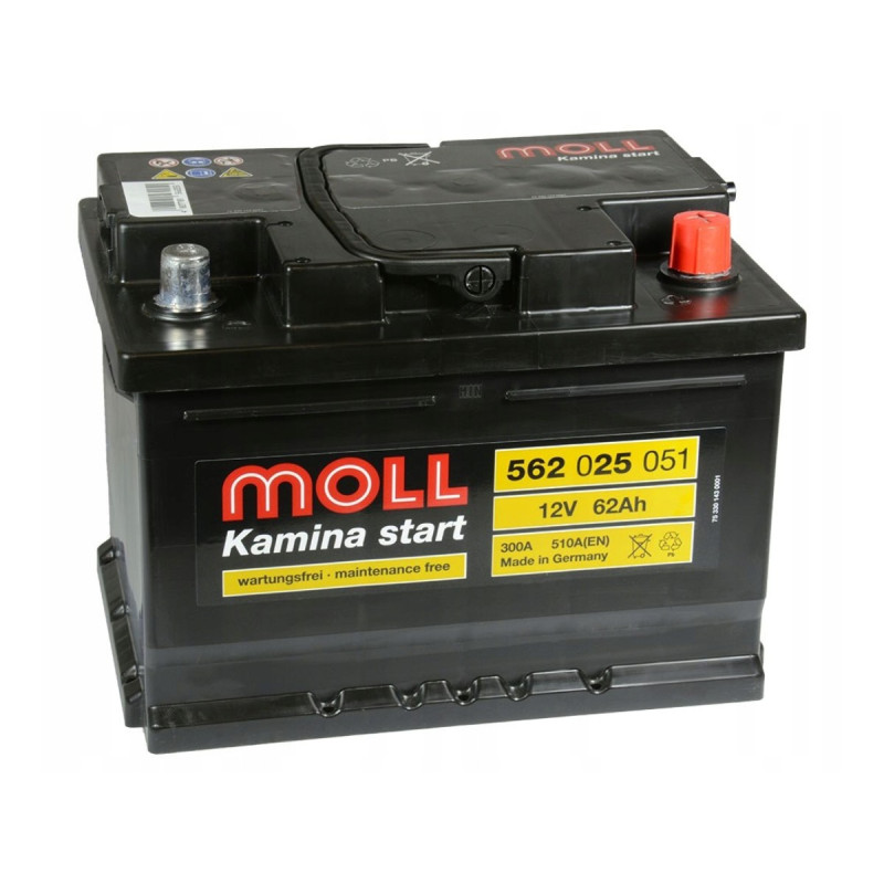 Akumulator Moll Kamina Start 12V 62Ah 510A P+ 56225