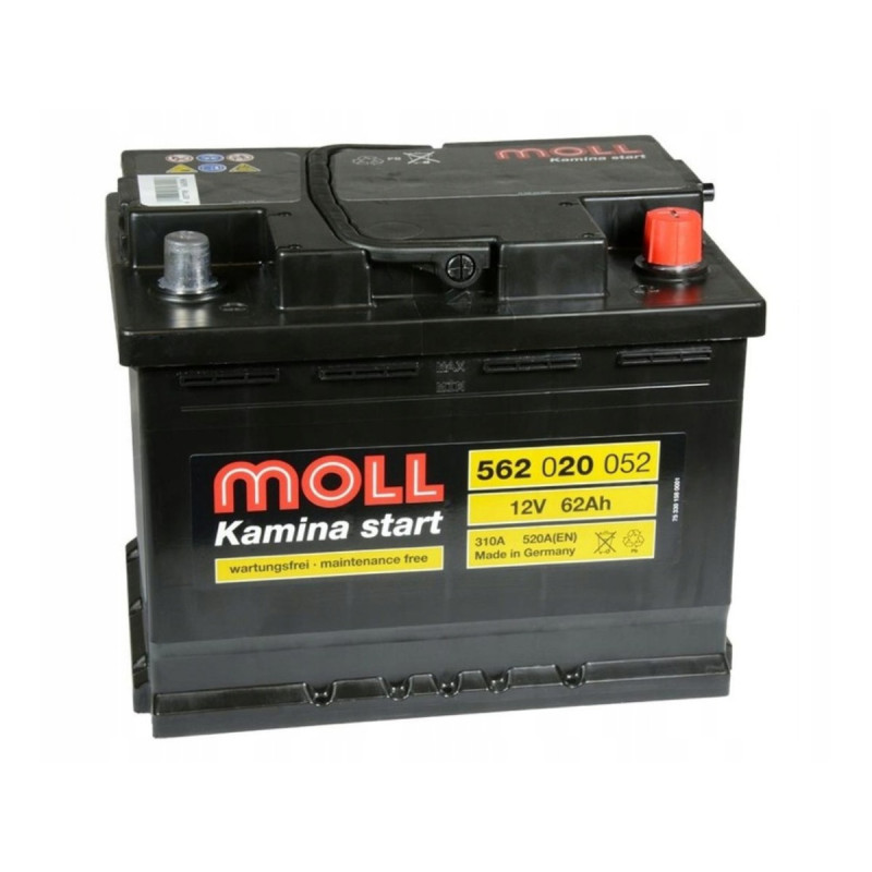 Akumulator Moll Kamina Start 12V 62Ah 520A P+ 56220