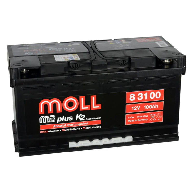 Akumulator Moll M3 Plus K2 Double Lid 12V 100Ah 850A P+ 83100