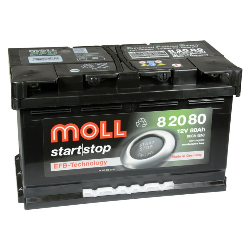 Akumulator Moll EFB 12V 80Ah 800A P+ 82080
