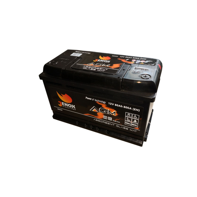 Akumulator Jenox AGM 12V 80Ah 800A P+ 080658