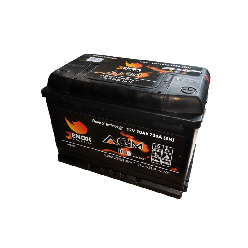 Akumulator Jenox AGM 12V 70Ah 760A P+ 070616