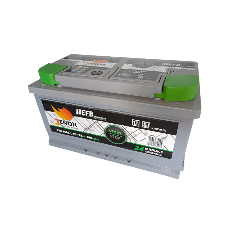 Akumulator Jenox EFB 12V 78Ah 760A P+ 078660S