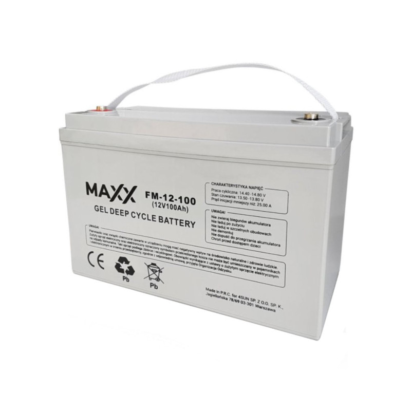 Akumulator Maxx DeepCycle GEL 12V 100Ah L+ FM-12-100