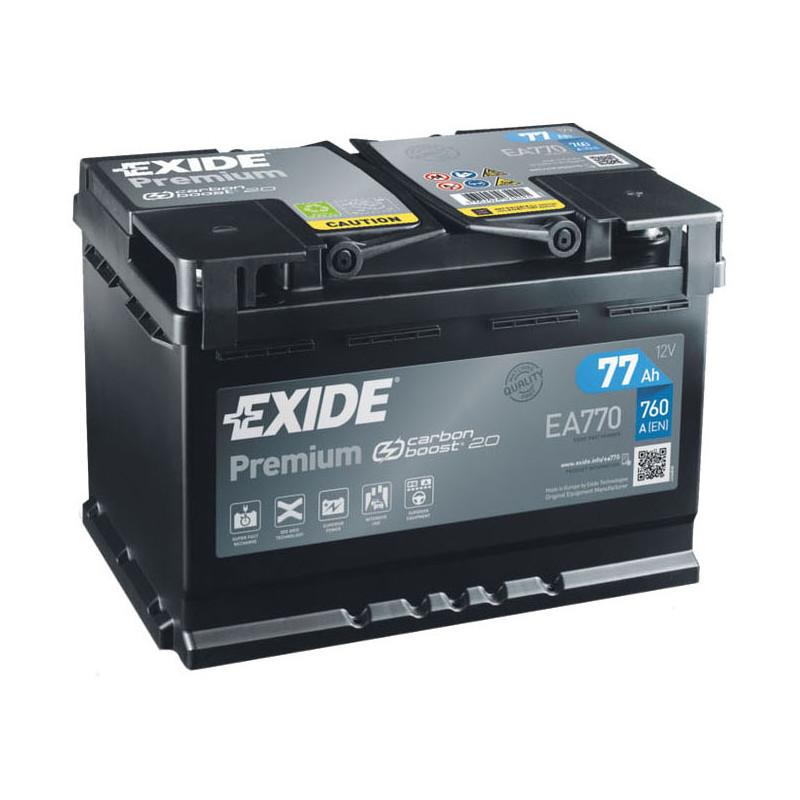 Akumulator Exide Premium 12V 77Ah 760A P+ EA770