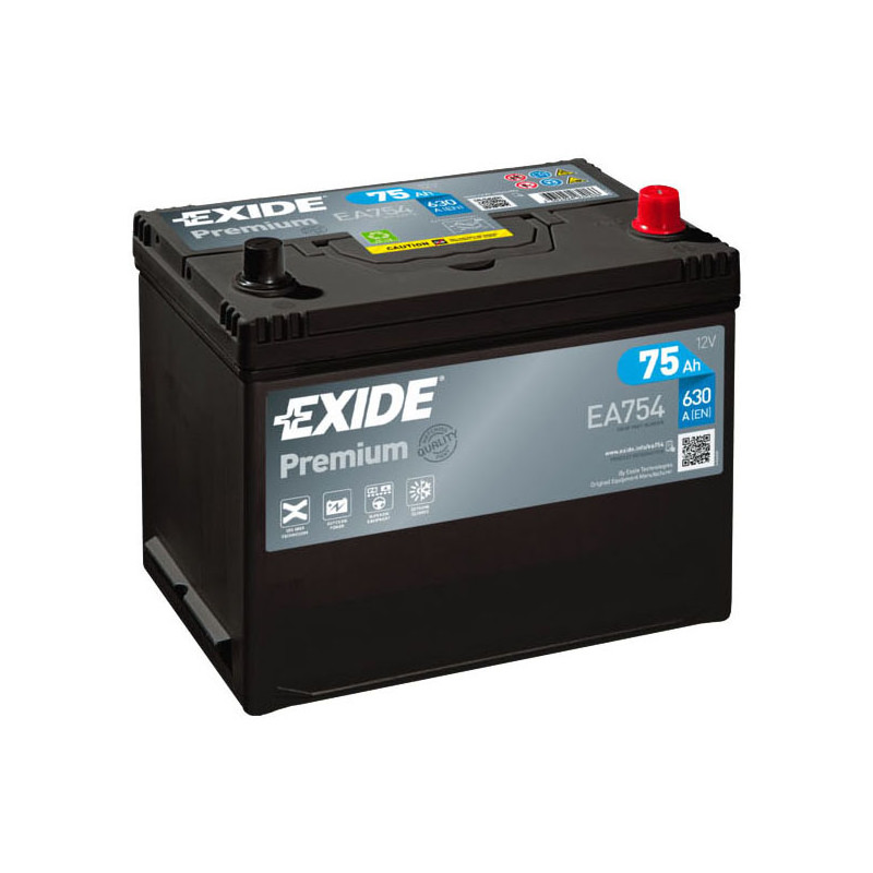 Akumulator Exide Premium 12V 75Ah 630A P+ EA754