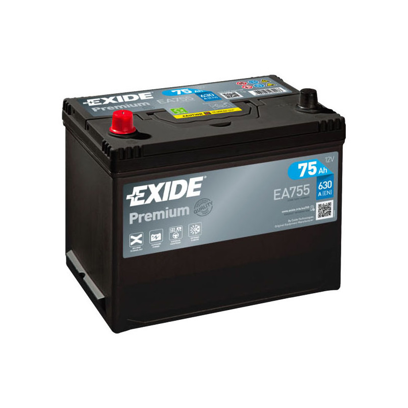 Akumulator Exide Premium 12V 75Ah 630A L+ EA755