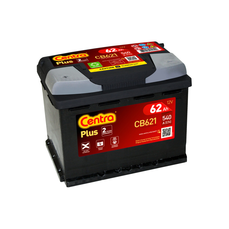Akumulator Centra Plus 12V 62Ah 540A L+ CB621