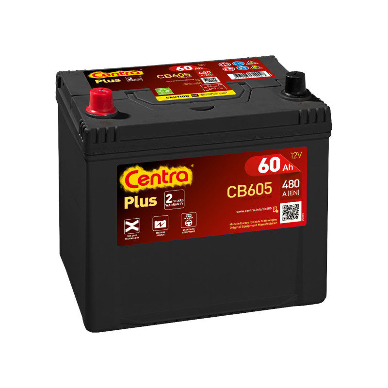 Akumulator Centra Plus 12V 60Ah 390A L+ CB605