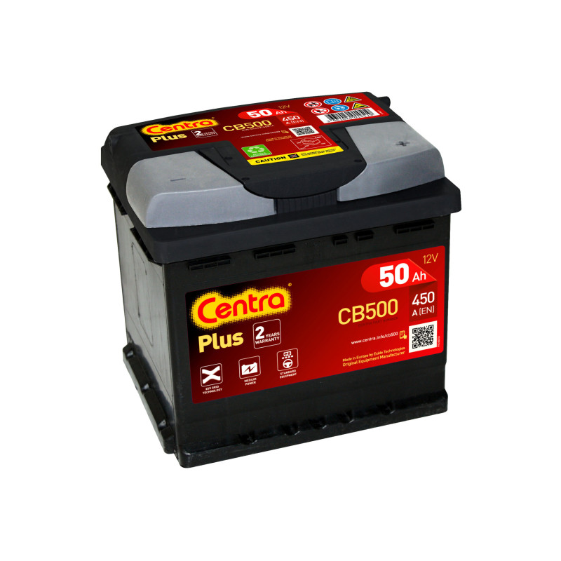 Akumulator Centra Plus 12V 50Ah 450A P+ CB500