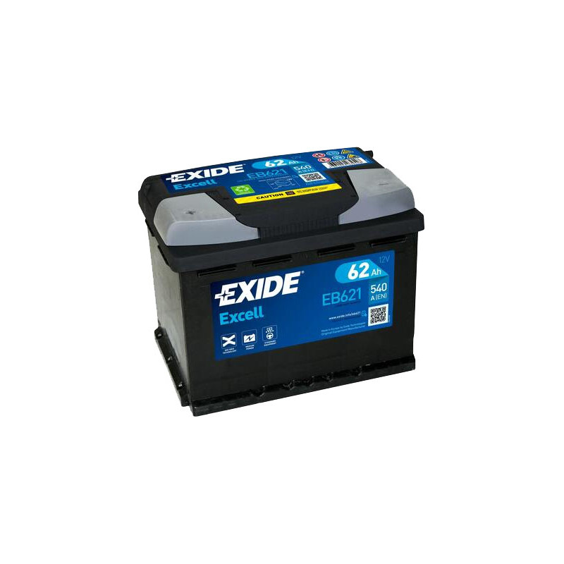 Akumulator Exide Excell 12V 62Ah 540A L+ EB621