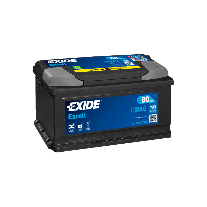 Akumulator Exide Excell 12V 80Ah 700A P+ EB802