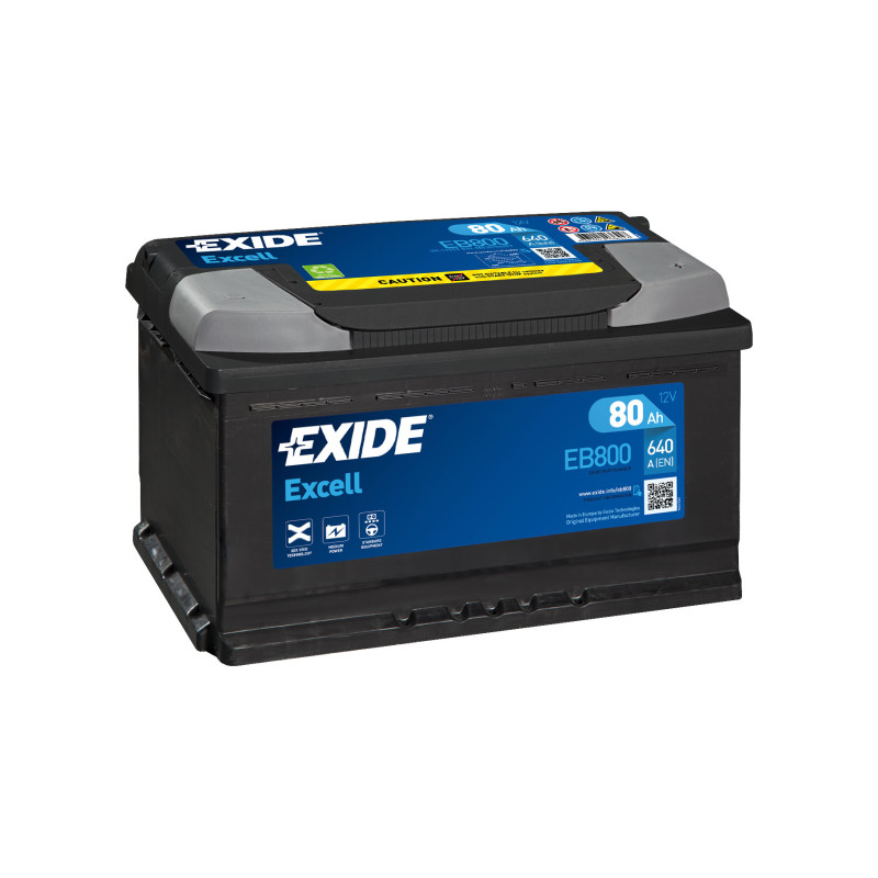 Akumulator Exide Excell 12V 80Ah 640A P+ EB800