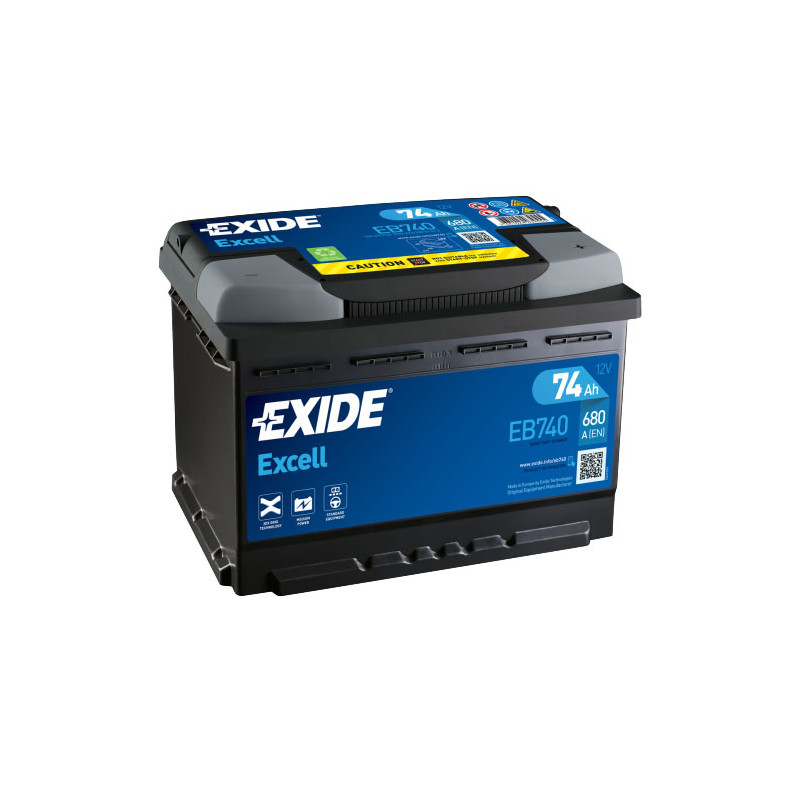Akumulator Exide Excell 12V 74Ah 680A P+ EB740