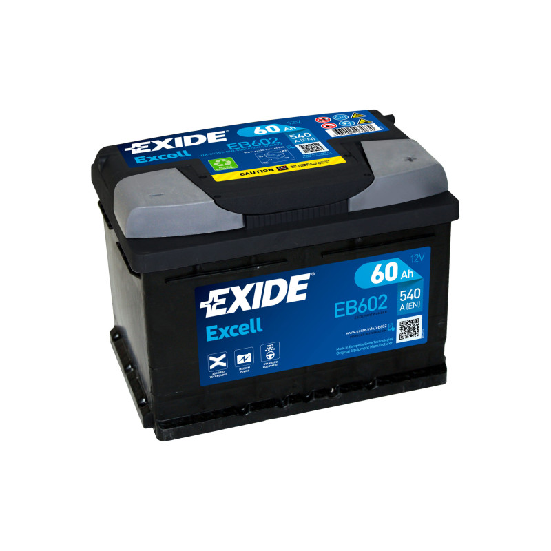 Akumulator Exide Excell 12V 60Ah 540A P+ EB602