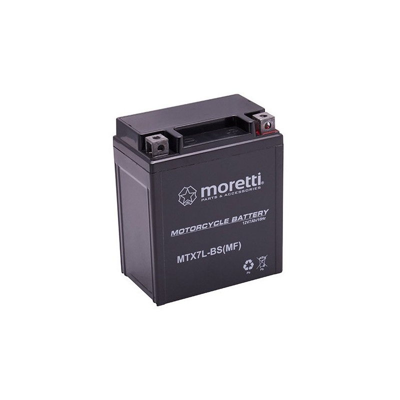 Akumulator Moretti GEL 12V 7Ah 65A P+ MTX7L-BS-MF
