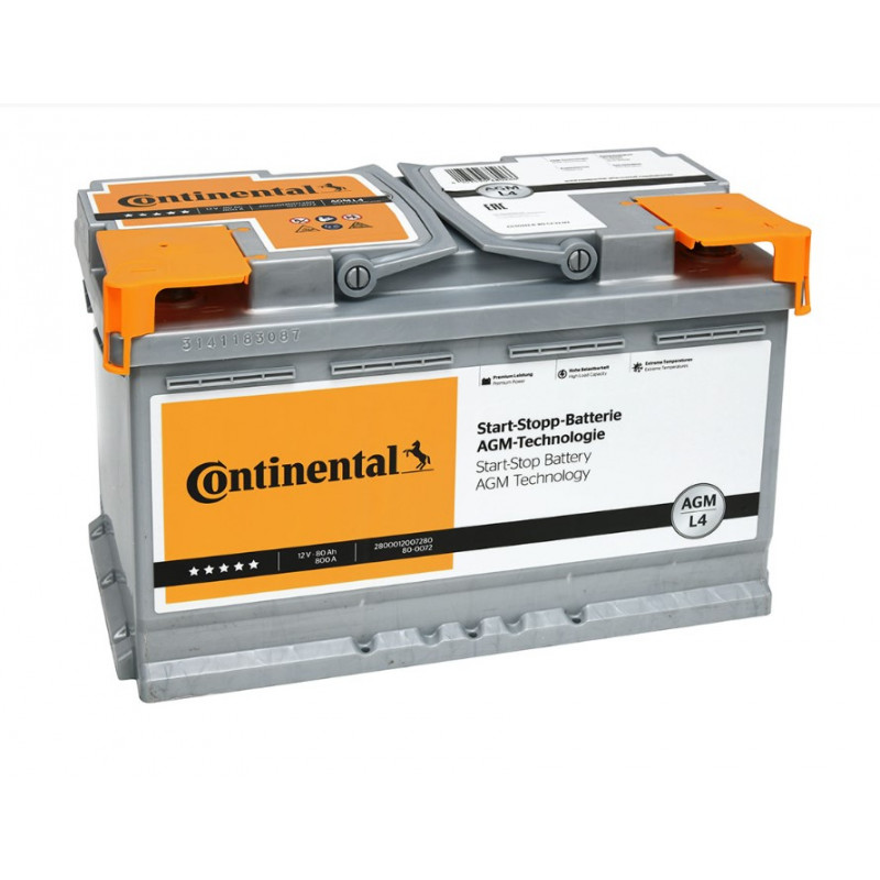 Akumulator Continental L4 AGM 12V 80Ah 800A P+ 2800012007280