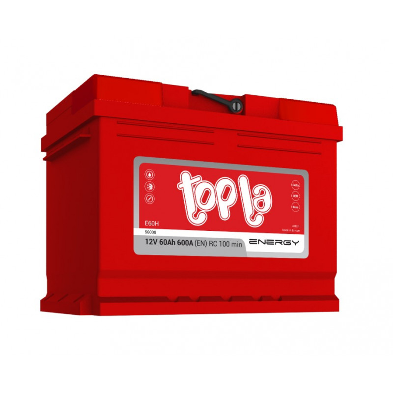 Akumulator Topla Energy 12V 60Ah 600A P+ E60H