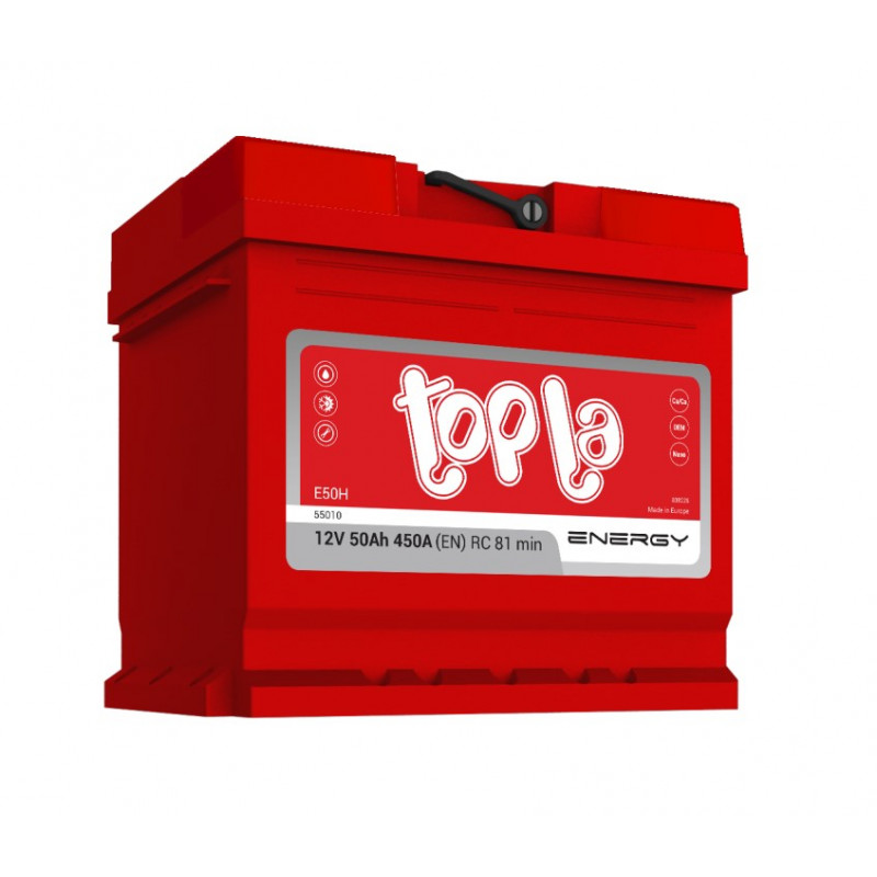 Akumulator Topla Energy 12V 50Ah 450A P+ E50H